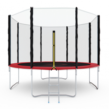 Батут с сеткой DFC PELPO 12ft с лестницей, RED - 2